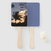 ハンドヘルドファンのトロピカルゴールデンサンダークラウド ハンドファン (正面&裏面)