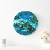 ハンドヘルドホープ未来都市 ラージ壁時計 (ホーム)