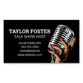 ハンドヘルドマイク |歌手 |無線ホスト マグネット名刺