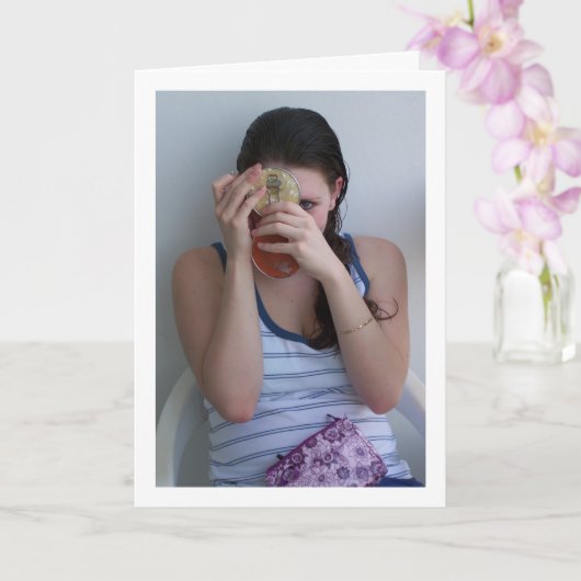 ハンドヘルド化粧鏡ポートレート カード (蘭)