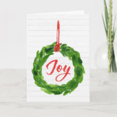 ハンドヘ絵を描リーリースホリデーグリーティングカード シーズンカード (正面)