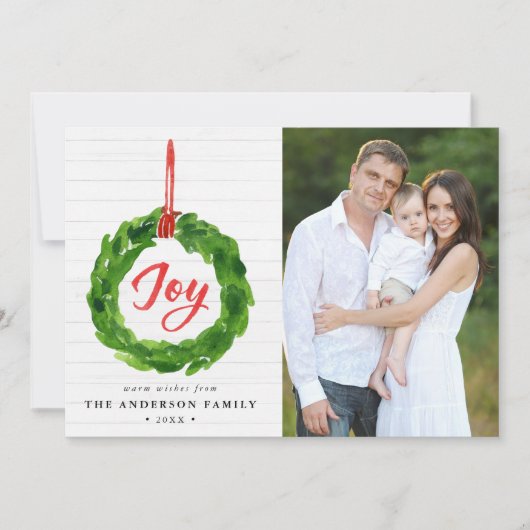 ハンドヘ絵を描リーリースホリデーフラットカード (正面)