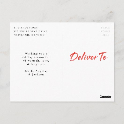 ハンドヘ色彩の鮮やかルジョイドリース写真 ポストカード (裏面)