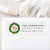 ハンドヘ色彩の鮮やかルビーリースホリデー差出人住所 ラベル (インサイチュ)