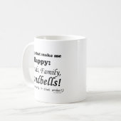 ハンドベルで幸せになる コーヒーマグカップ (正面左)