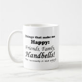 ハンドベルで幸せになる コーヒーマグカップ (左)