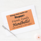 ハンドベルで幸せになる 長方形シール (封筒)