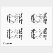 ハンドベルのプレーヤーを台無しにしない 長方形シール (シート)