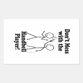 ハンドベルのプレーヤーを台無しにしない 長方形シール