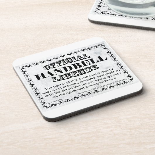 ハンドベル免許 コースター (左側)