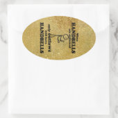 ハンドベル出力オーバルステッカー 楕円形シール (バッグ)