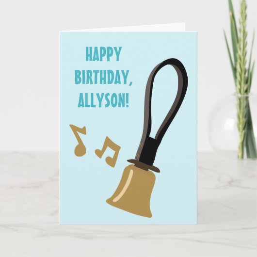 ハンドベル合唱団のリーガーパーソナライズされたズ カード (正面)