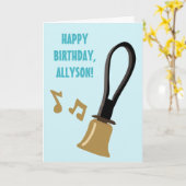 ハンドベル合唱団のリーガーパーソナライズされたズ カード (黄色い花)