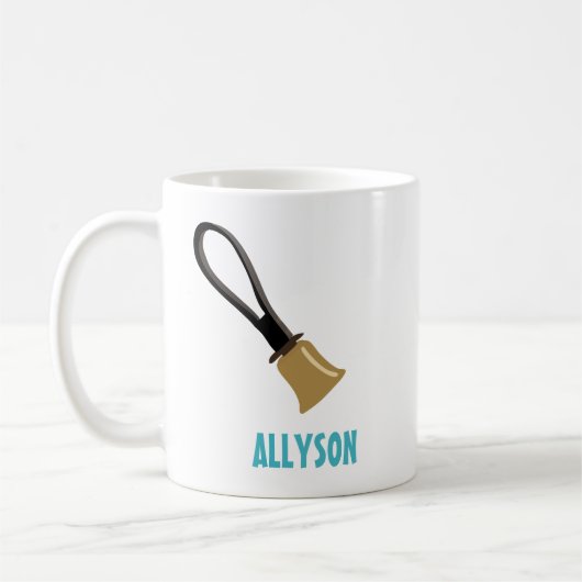 ハンドベル合唱団のリーガーパーソナライズされたズ コーヒーマグカップ (左)