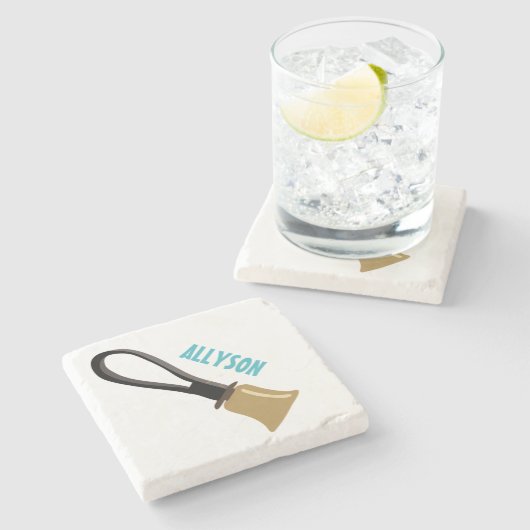 ハンドベル合唱団のリーガーパーソナライズされたズ ストーンコースター (横)