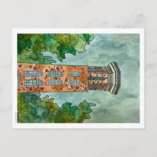 ハンドベル絵を描タワー ポストカード (正面)