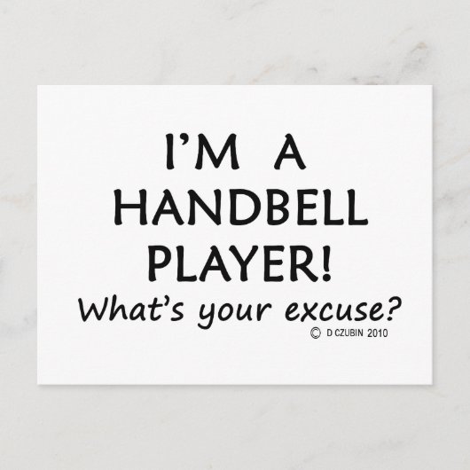 ハンドベル選手の言い訳 ポストカード (正面)