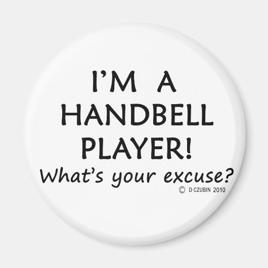 ハンドベル選手の言い訳 マグネット (正面)