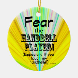 ハンドベル選手を恐れる セラミックオーナメント