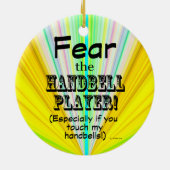 ハンドベル選手を恐れる セラミックオーナメント (裏面)