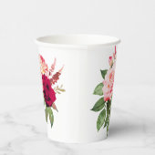 ハンドベ絵を描ースの美しいバラプリント 紙コップ (右)