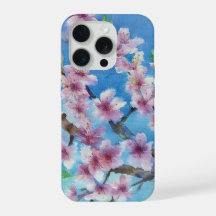 ハンドペイントのトレンディーな水彩桜