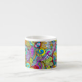 ハンドペイント＆デジタルペイントのパターンアート6 エスプレッソカップ (正面)