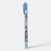 ハンドペイント トレンディー 水彩 桜 iPhoneケース (左側面)