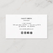 ハンドホールグ葉リーン自然ロゴ 名刺 (裏面)