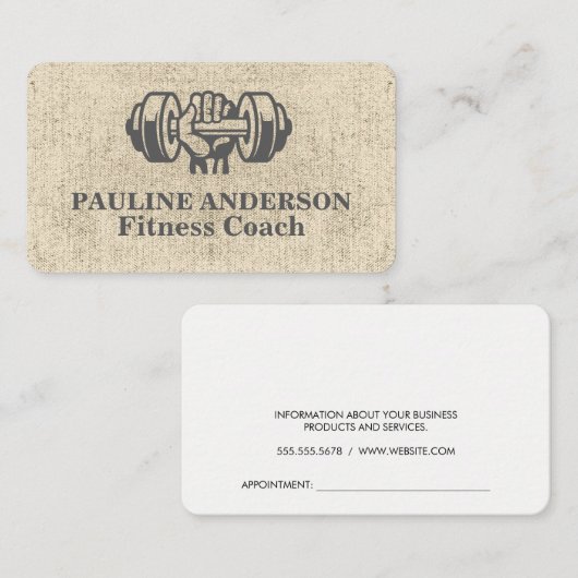 ハンドホールディングダンベル | フィットネス 予約カード (正面/裏面)