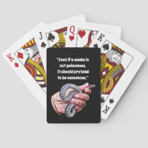 ハンドホールドベビーヘビ爬虫類引用文アート