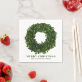 ハンドボク絵を描ウッドリースクリスマス スタンダードカクテルナプキン (インサイチュ)