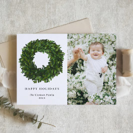 ハンドボク絵を描ウッドリースハッピーホリデーズフォト シーズンカード