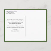 ハンドボク絵を描ウッドリースハッピーホリデーズフォト シーズンポストカード (裏面)