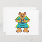 ハンドボールでハンドボール選手としてベア ポストカード (正面/裏面)