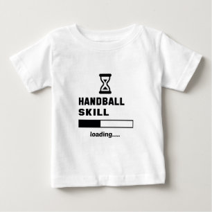 ハンドボールの技術のローディング...... ベビーTシャツ