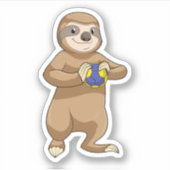 ハンドボールを使ったハンドボール選手としてのスロース シール (正面)