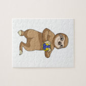 ハンドボールを使ったハンドボール選手としてのスロース ジグソーパズル (横)