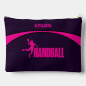 ハンドボールガールプレーヤー，チーム，誕生日ガールギフト アクセサリーポーチ (裏面)