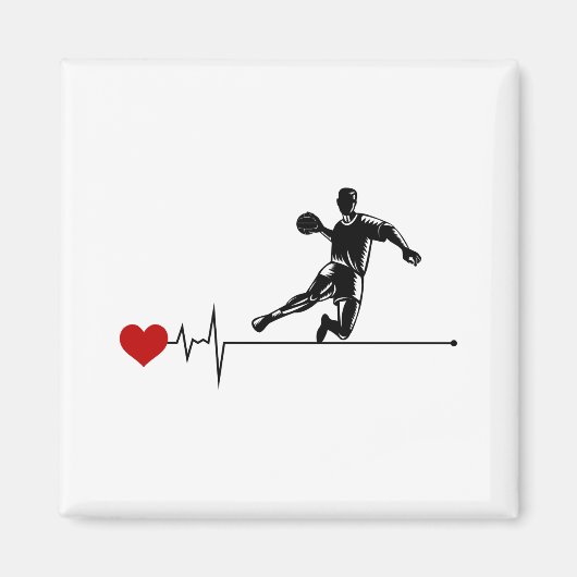 ハンドボールコーチハンドボールおもしろいことわざ マグネット (正面)