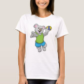 ハンドボールスポーツ付きコアラ Tシャツ (正面)