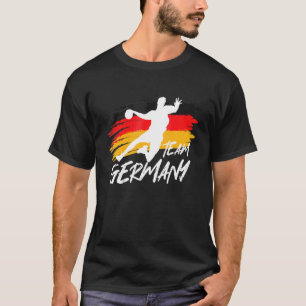 ハンドボールチームドイツ国旗ハンドボールボールスポーツ Tシャツ
