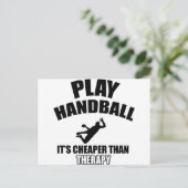 ハンドボールデザイン ポストカード (スタンド正面)