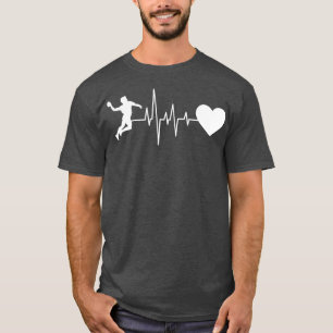 ハンドボールハンドボールプレーヤーのハートビート2 Tシャツ