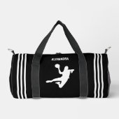 ハンドボールプレイヤーガール，誕生日ギフト，チーム ダッフルバッグ (正面)