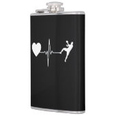 ハンドボールプレーヤーのハートビート フラスク (左)