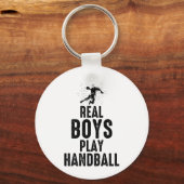ハンドボールプレーヤースポーツチームハンドボールおもしろいことわざ キーホルダー (正面)