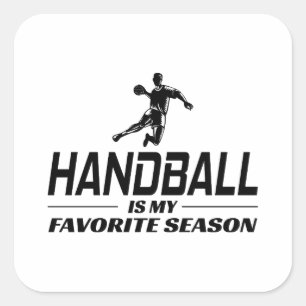 ハンドボールプレーヤースポーツチームハンドボールおもしろいことわざ スクエアシール
