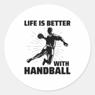 ハンドボールプレーヤースポーツチームハンドボールおもしろいことわざ ラウンドシール