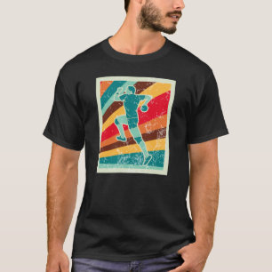 ハンドボールプレーヤーレトロ Tシャツ